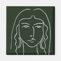 Portrait malachite avec cheveux longs