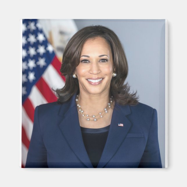 Aimant Portrait officiel de Kamala Harris (Devant)