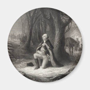 Aimant Portrait vintage de George Washington prier