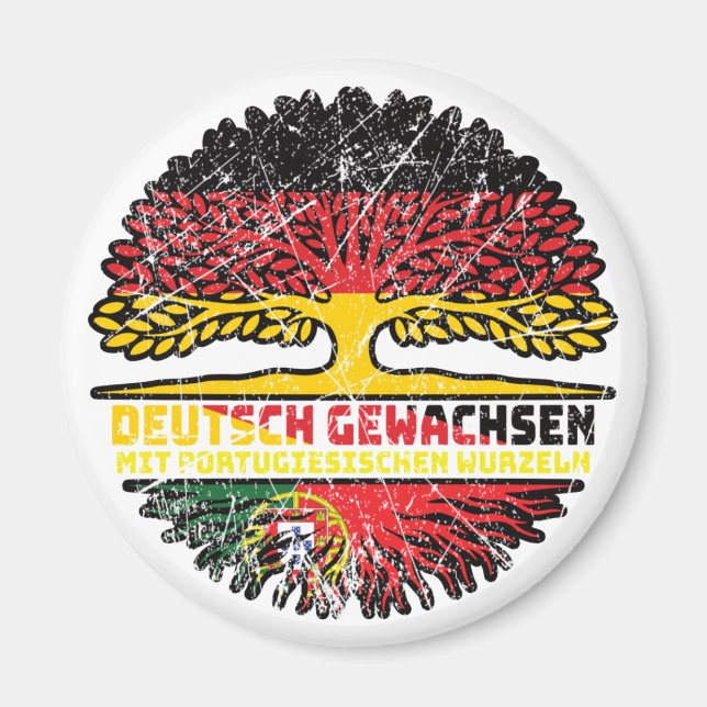 Aimant Portugal Portugiesisch Deutsch Deutschland Baum (Devant)