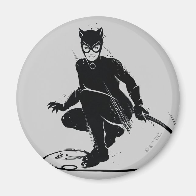 Aimant Pose à pinceau en encre Catwoman (Devant)