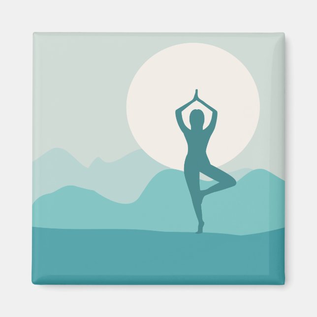 Aimant Pose de Yoga Tree (Devant)