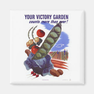 Aimant Poster de propagande du Jardin Victoire 2ÈME GUERR
