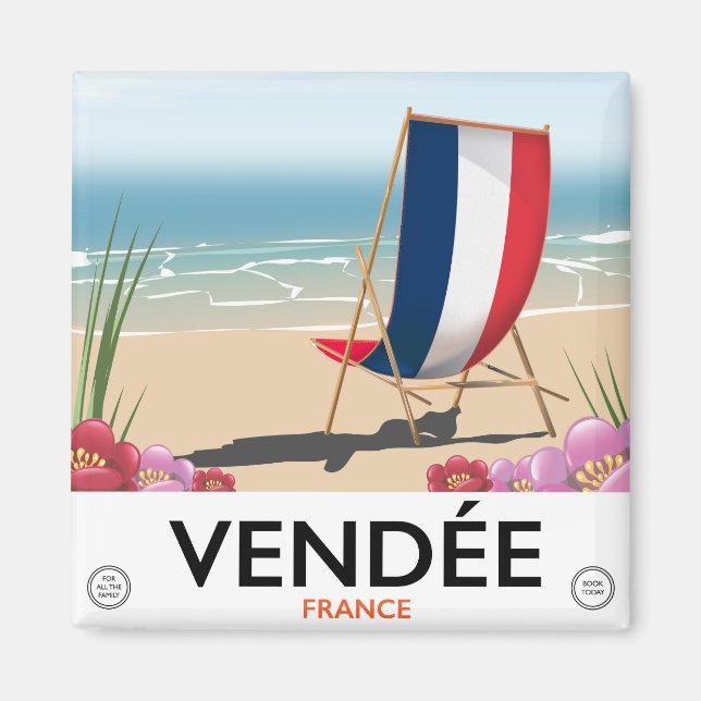 Aimant poster de voyage en bord de mer France (Devant)