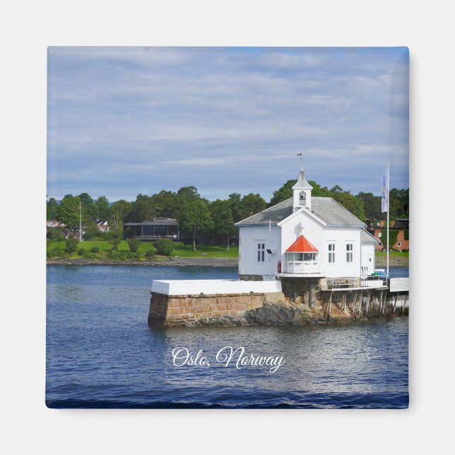 Aimant Poster du fjord d'Oslo, Norvège (Devant)