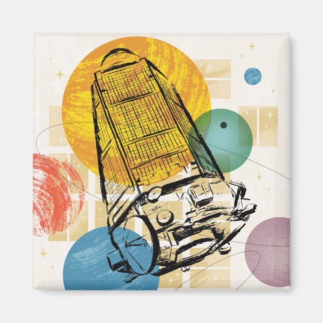 Aimant Poster du télescope spatial Kepler. (Devant)