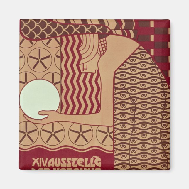 Aimant Poster pour la 14ème Exposition de Vienne (Devant)