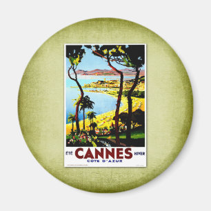 Aimant Poster vintage Cannes France