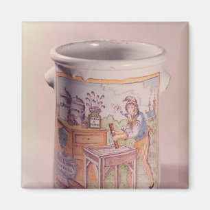 Aimant Pot de tabac dépeignant un buraliste