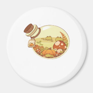 Aimant Potion d'automne avec grenouilles Classique