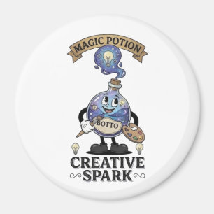 Aimant Potion Magique Creative Spark Mascotte d'Artiste R