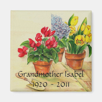 Aimant Pots à fleurs, grand-mère Isabel1920 - 2011