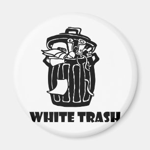 Aimant Poubelle de déchets blancs
