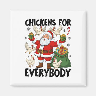 Aimant Poules pour tout le monde Poule Noël Vacances 