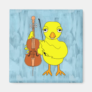 Aimant Poulet au violoncelle