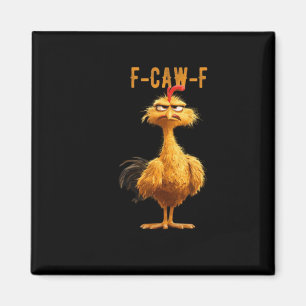 Aimant Poulet Classique Rétro F-Caw-F