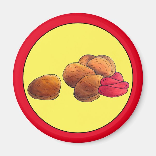 Aimant Poulet Nuggets Ketchup Junk Fast Food Foin (Devant)