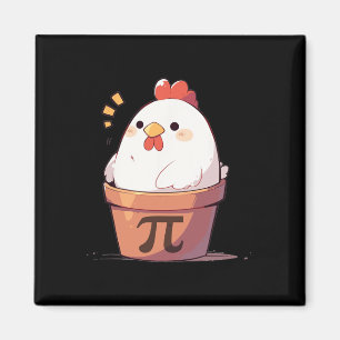 Aimant Poulet Pot Pi Jour Hommes Femmes Enfants Math Ense