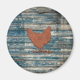 Aimant Poulet rustique (rouillé)