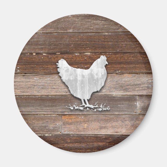 Aimant Poulets rustiques (planches Brown) (Devant)