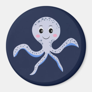Aimant Poulpe sous le motif pour enfants de la mer