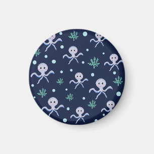 Aimant Poulpe sous le motif pour enfants de la mer