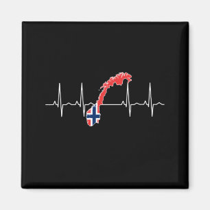 Aimant Pouls de cœur du drapeau norvégien