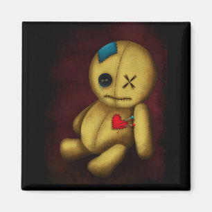 Aimant Poupée Voodoo Rag avec boutons Patches et Pins