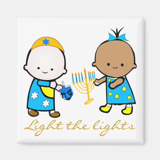 Aimant pour bébés de vacances - Chanukah (Devant)