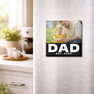 Aimant pour la fête des pères avec photo du papa é