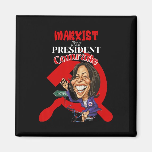 Aimant Pour le président camarade Kamala Harris drôle Pré (Devant)