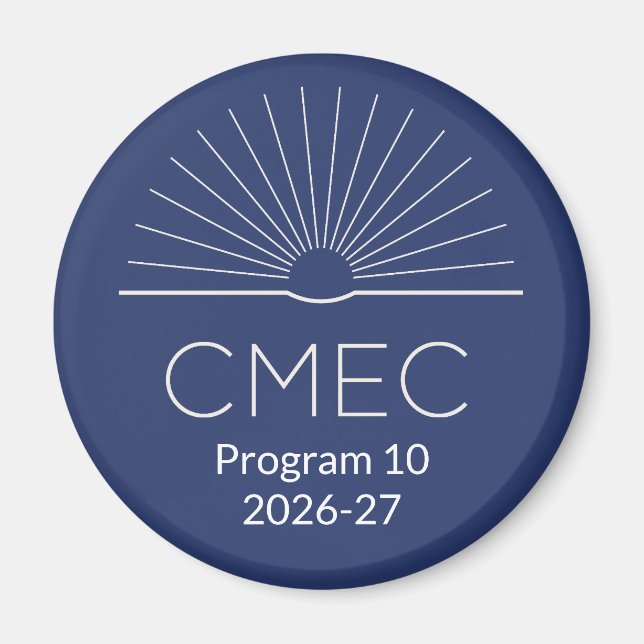 Aimant pour réfrigérateur CMEC - Programme 10 (Devant)