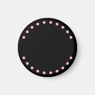Aimant pour réfrigérateur Perles (Noir et Rose)
