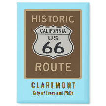 Aimant pour réfrigérateur Route 66 Claremont