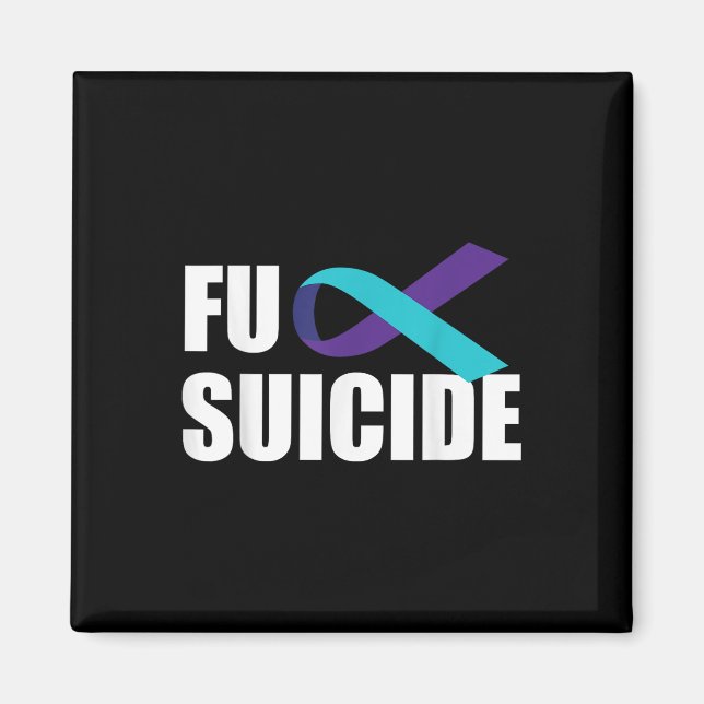 Aimant Pour Suicide Sensibilisation au suicide Ribbon Sui (Devant)