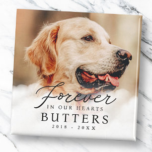 Aimant Pour toujours dans nos coeurs Pet Memorial Photo m
