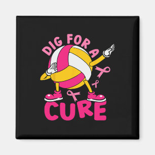 Aimant Pour Un Traitement Dabbing Pink Volleyball Cancer