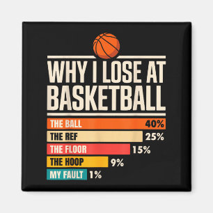 Aimant Pourquoi je rate toujours le panier de basket drôl