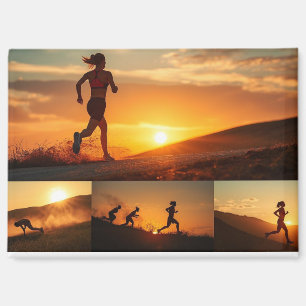Aimant Poursuivre le coucher de soleil – Carte postale ma