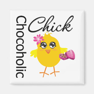 Aimant Poussin d'accro du chocolat