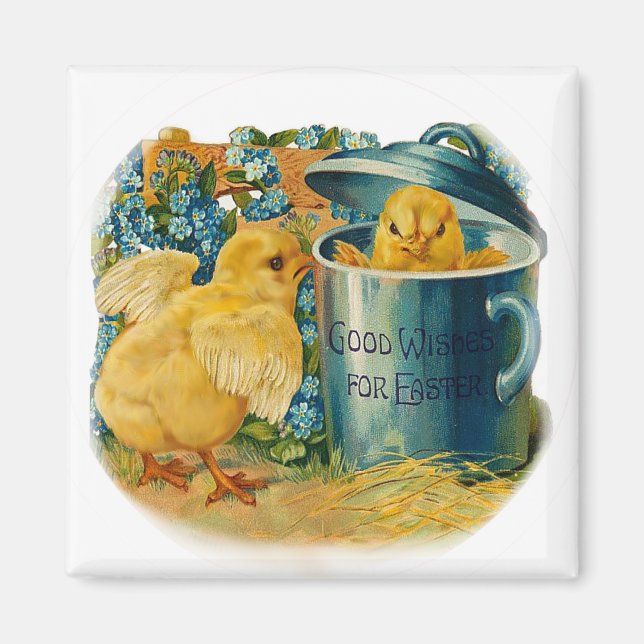 Aimant Poussins de Pâques en jeu (Devant)