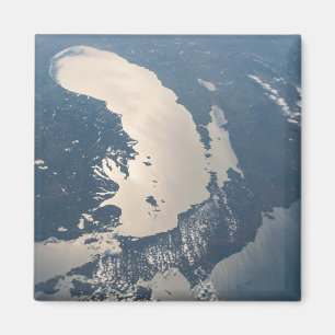 Aimant Poutres Sunglint Au Bord Du Lac Michigan