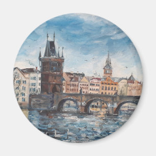 Aimant Prag - peinture de pont de Charles