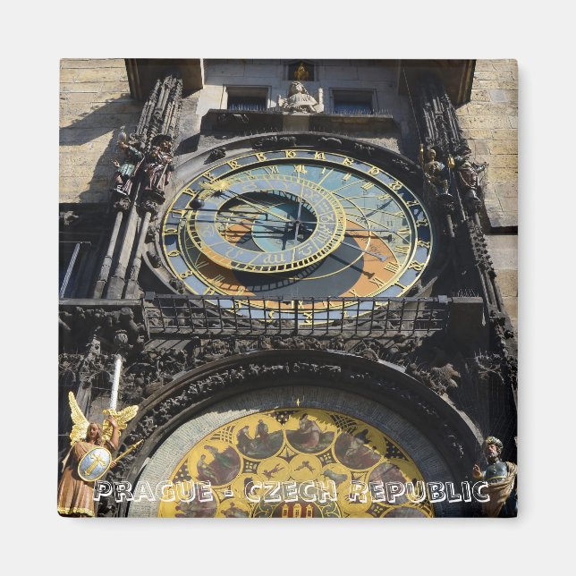 Aimant Prague, Horloge astronomique (Aimant frigo) (Devant)