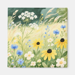 Aimant Prairie de fleurs sauvages fantaisiste