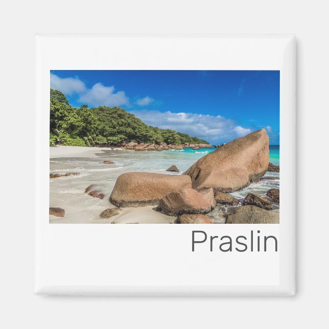 Aimant Praslin Seychelles Island Anse Lazio Beach Cadeau (Devant)
