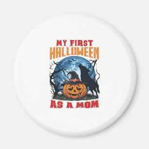 Aimant Premier Halloween en tant que maman citrouille lou