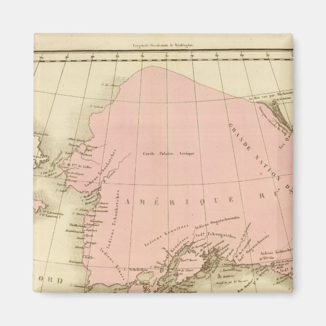 Aimant Premier méridien Washington et Paris (Devant)