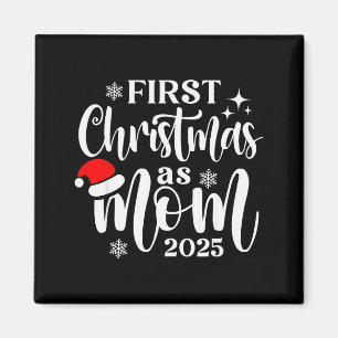 Aimant Premier Noël en tant que maman 2025 Flocon de Noël