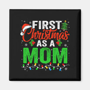 Aimant Premier Noël en tant que maman Xmas Lights Nouveau